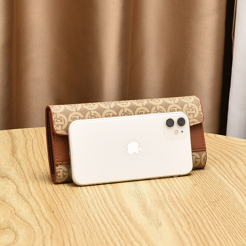 Free Shipping Designer Wallet 2025 New Fashionable Women's Handbag Multi Functional Retro Zero Wallet Long Luxury Printed Card Bag