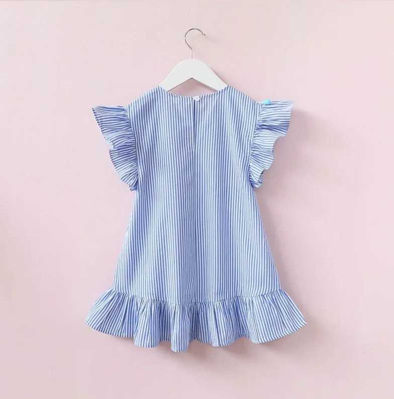 New Kids Dresses for Girls Clothes Summer Girl Stripe Princess Dress Toddler Baby Dress 1 2 3 4 5 6 7 Years Childrens Clothing X250528