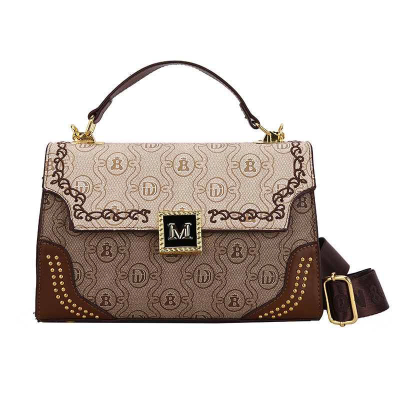 Luxury Brand Designer Bag This Year's Popular For Women 2025 New Printed Letter Light Luxury Single Shoulder Crossbody Small Square Bag