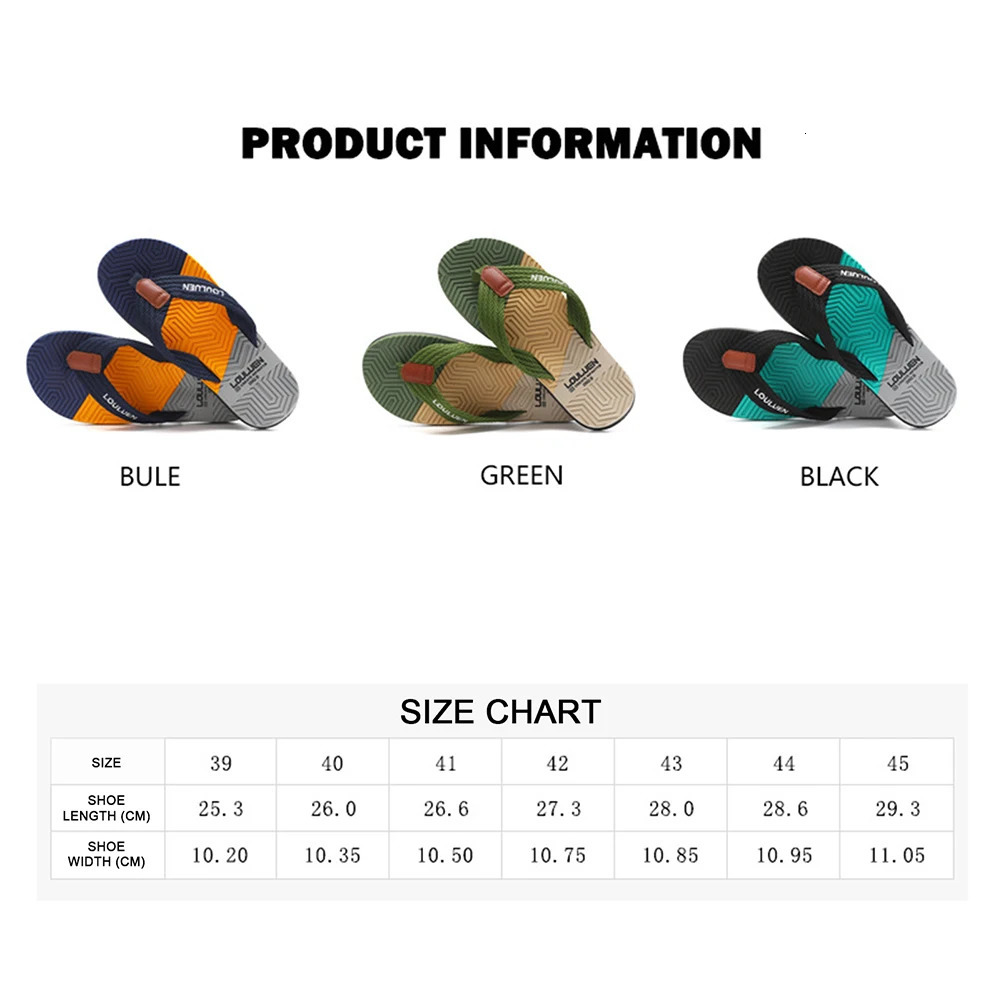 Fashion Man Flip Flops Outdoor Summer Beach Slippers for Men Casual Flip Flops Non-Slip Shoes Slippers Male 250526