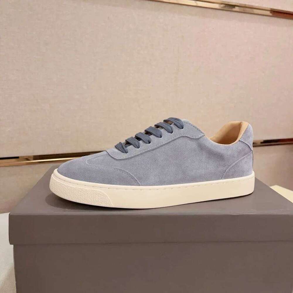 New Multicolour Suede Leather Casual Lace-Up Sneakers For Men Runway Single Autumn leisure Trainers Flat Walk Shoes