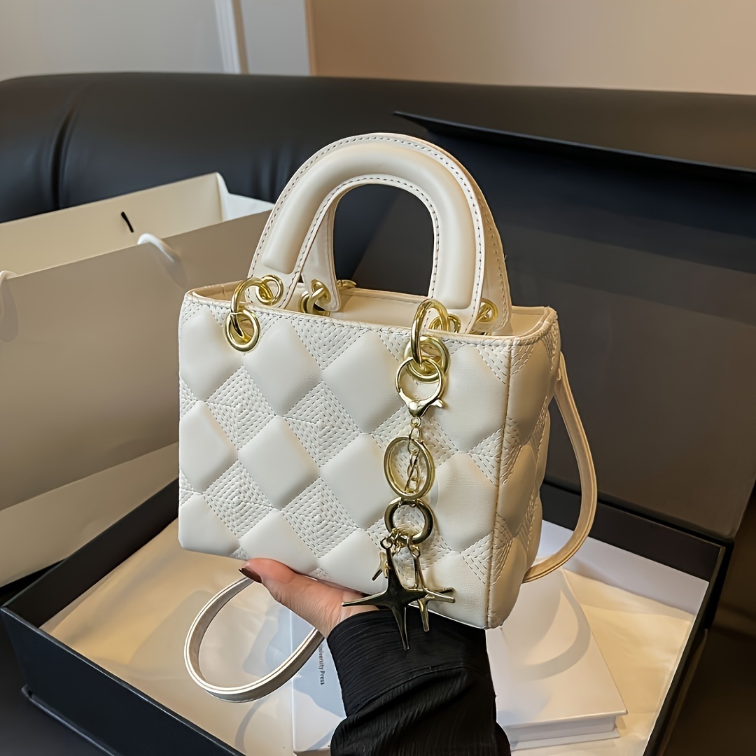New Exquisite Women's Small Square Super Popular Textured Socialite Party Evening Handbag Versatile Stylish Shoulder Crossbody Lipstick Bag Coin 