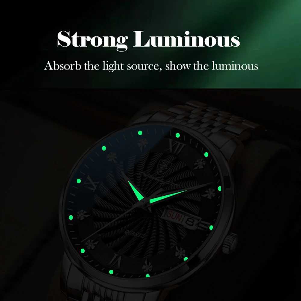 POEDAGAR Luxury Brand Man Watch Waterproof Luminous Date Week Mens Quartz Wristwatch Stainless Steel Fashion Sports Men Watches XJ250527