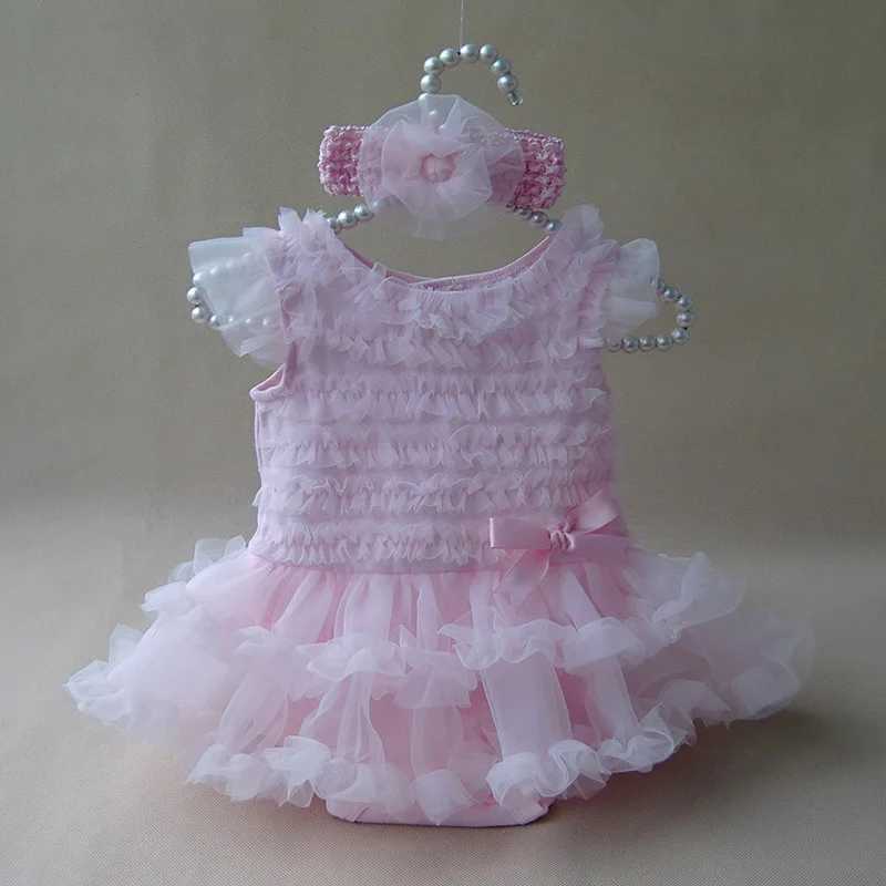 Summer Ruffles Newborn Baby Girl Dress Princess Party Girls Dresses Headbands Infant Costume X250528