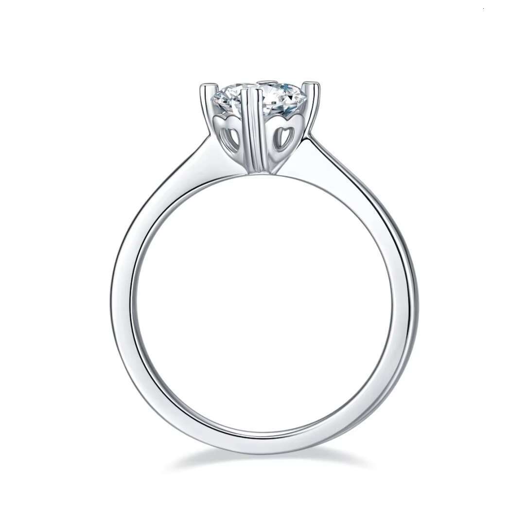 Moissanite Ring Jewellery 925 Sterling Silver Diamond Silver Ring for New Married Womans Finger Moissanite Eternity Ring