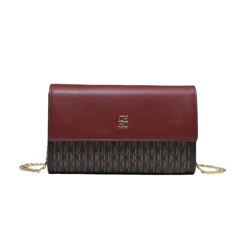 CH Exquisite Craftsmanship Crossbody Light Design Letter Elements Color Blocked Women's Chain Bag