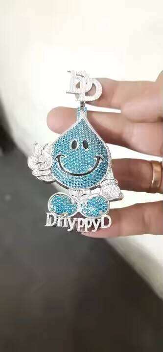 VVS1 Moissanite Gorilla Pendant Necklace Crafted in Sterling Sier with Unique Hip Hop Design Icy Dia Detailing