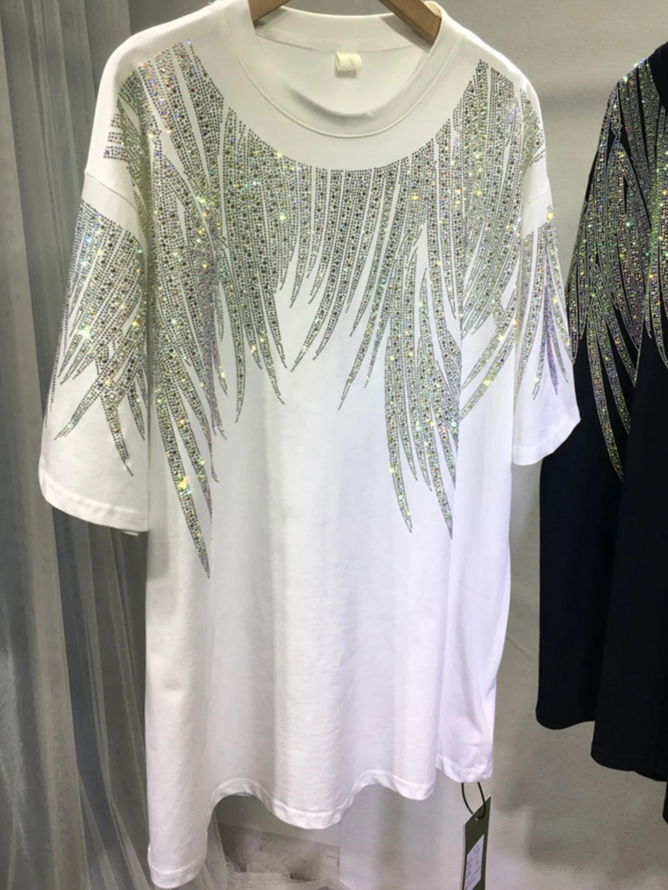 Plus Size Tops Short Sleeve Oversized Graphic Tees for Women Crew Neck s T Shirts Loose Fit Sparkling Casual Party 250519