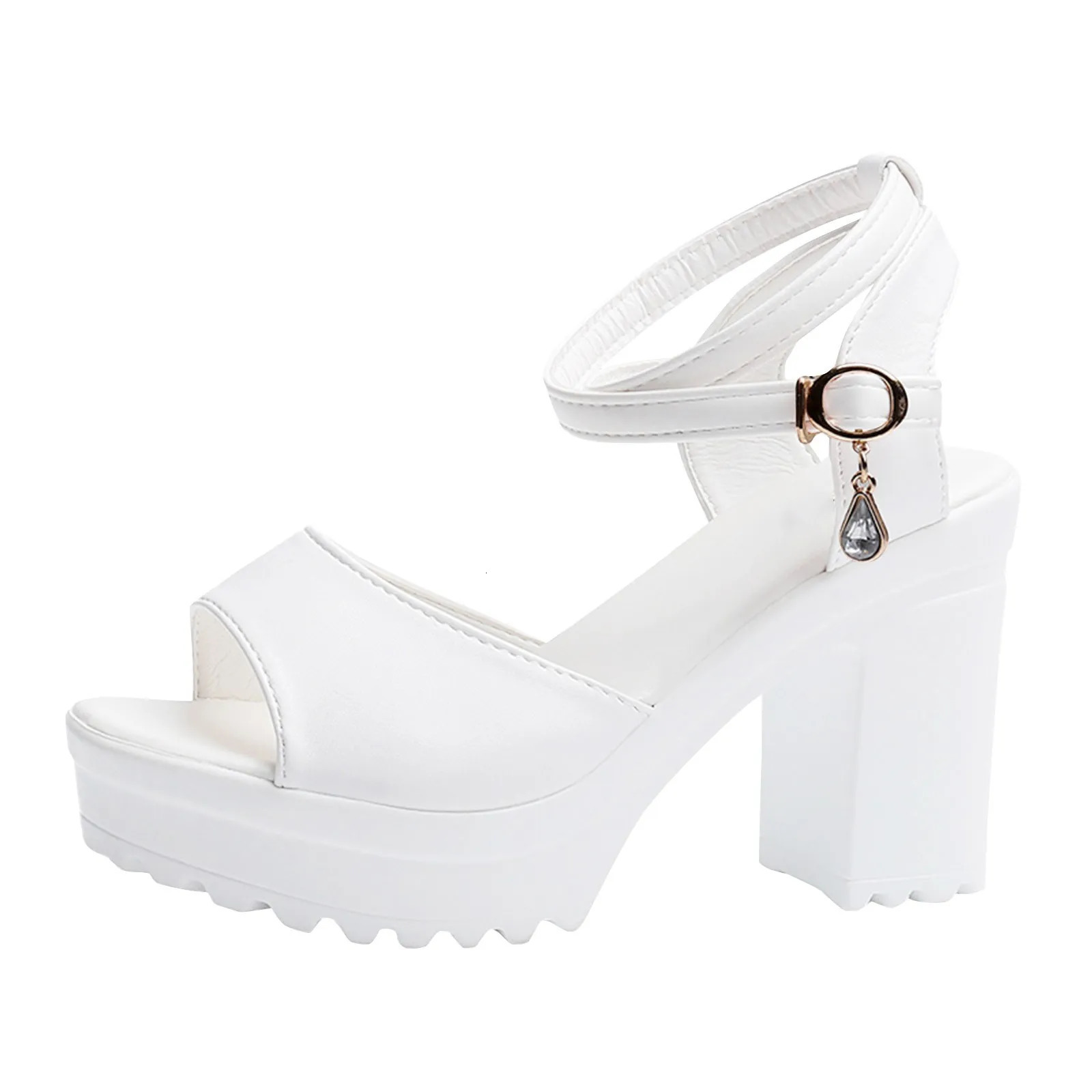 Women Shoes Fish Mouth Platform High Heels Wedges Buckle Slope Sandals Woman Platform High Heels Sandals sandalias de mujer 250519