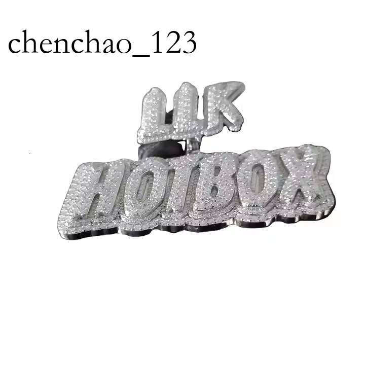 Custom VVS Moissanite Iced Out Name Pendant Chain in Sterling Sier with Hip Hop Style Letter Design Bling Jewelry