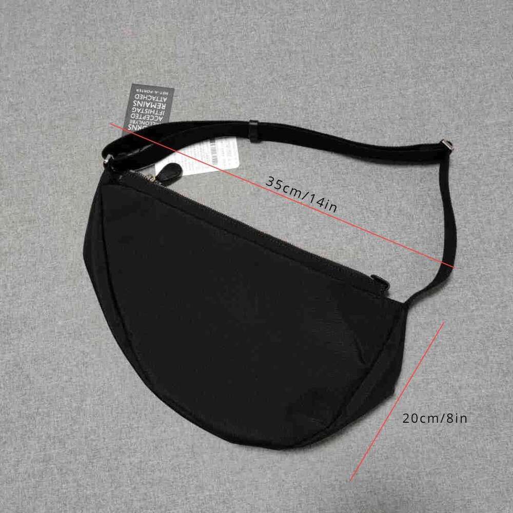 Designer half moon underarm bag, waterproof nylon fabric, lightweight crossbody bag
