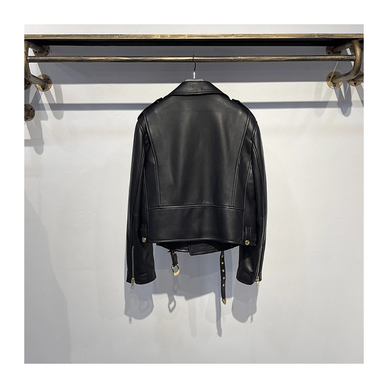 Ladies' leather exquisite high-end jacket