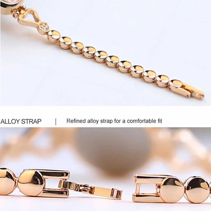 Women Bracelet Watch Exquisite Silver Rose Gold Ladies Luxury Wristwatches Rhinestone Simple Fashion Female Quartz Relogio Clock XJ250527