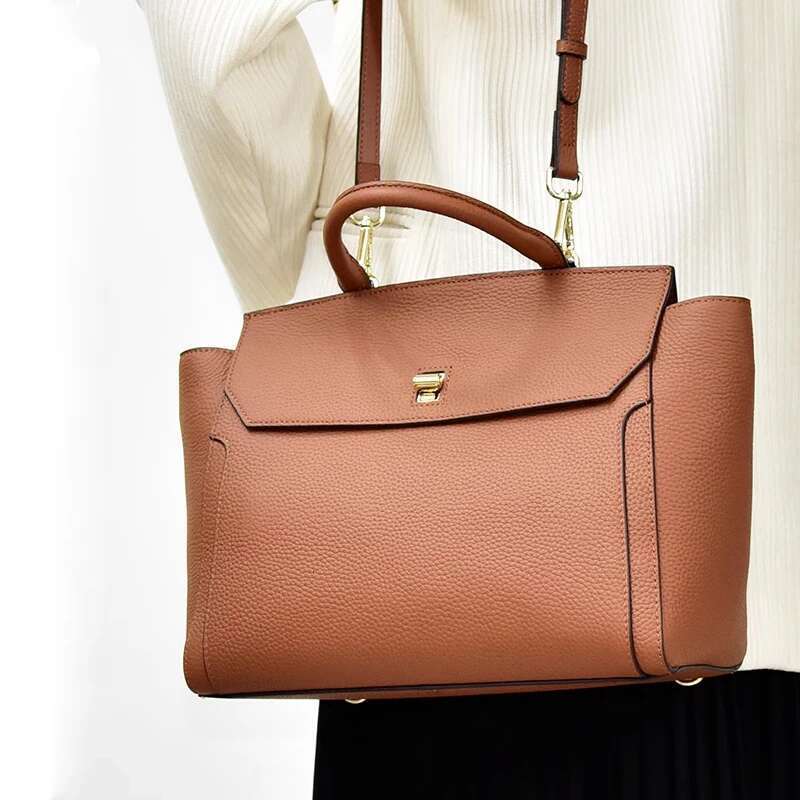 Genuine leather handbag large capacity crossbody bag head layer cowhide single double shoulder backpacks