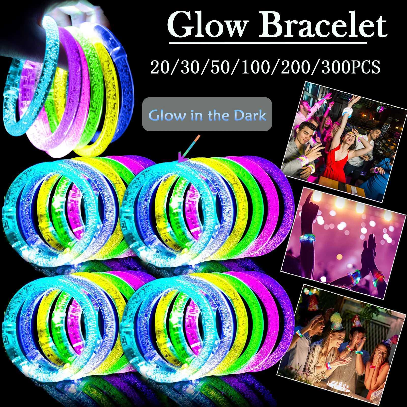 LED Light Up Bracelets Light Bracelets Glow Bracelets Glow In the Dark Party Supplies for Neon Party Supplies Concerts W250528