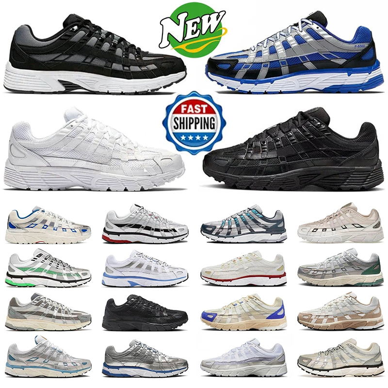 Designer Shoes P6000 trainer P 6000 Mens Womens Sneakers Metallic Sier Triple Black White Anthracite Outdoor Sports Trainers Casual Running shoes 36-45