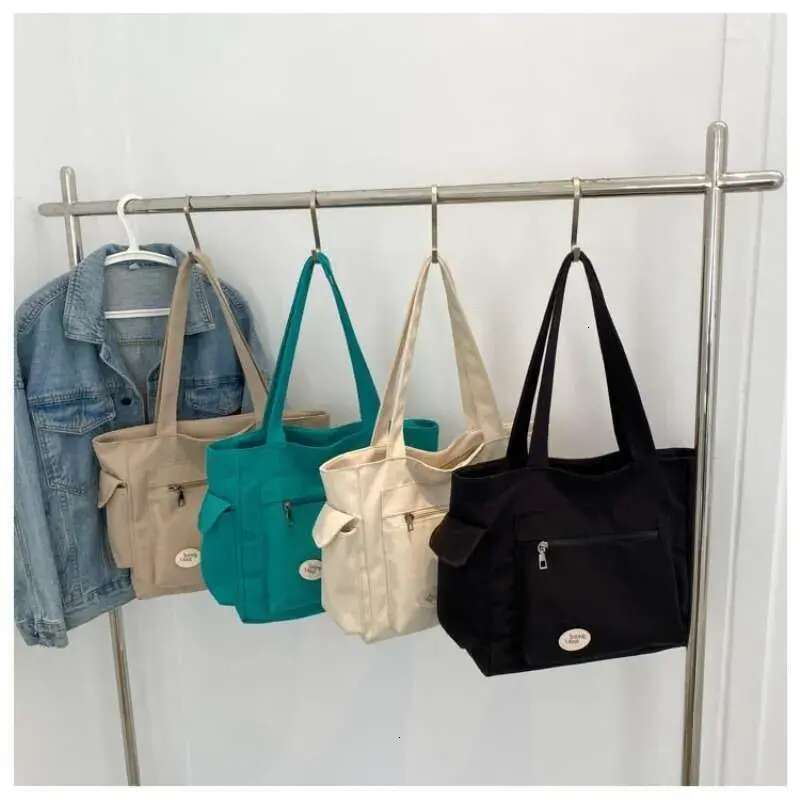 Women's Fashion Shoulder Class Large Capacity Student Tote 2023 New Canvas Commuter Handbag Women Bag