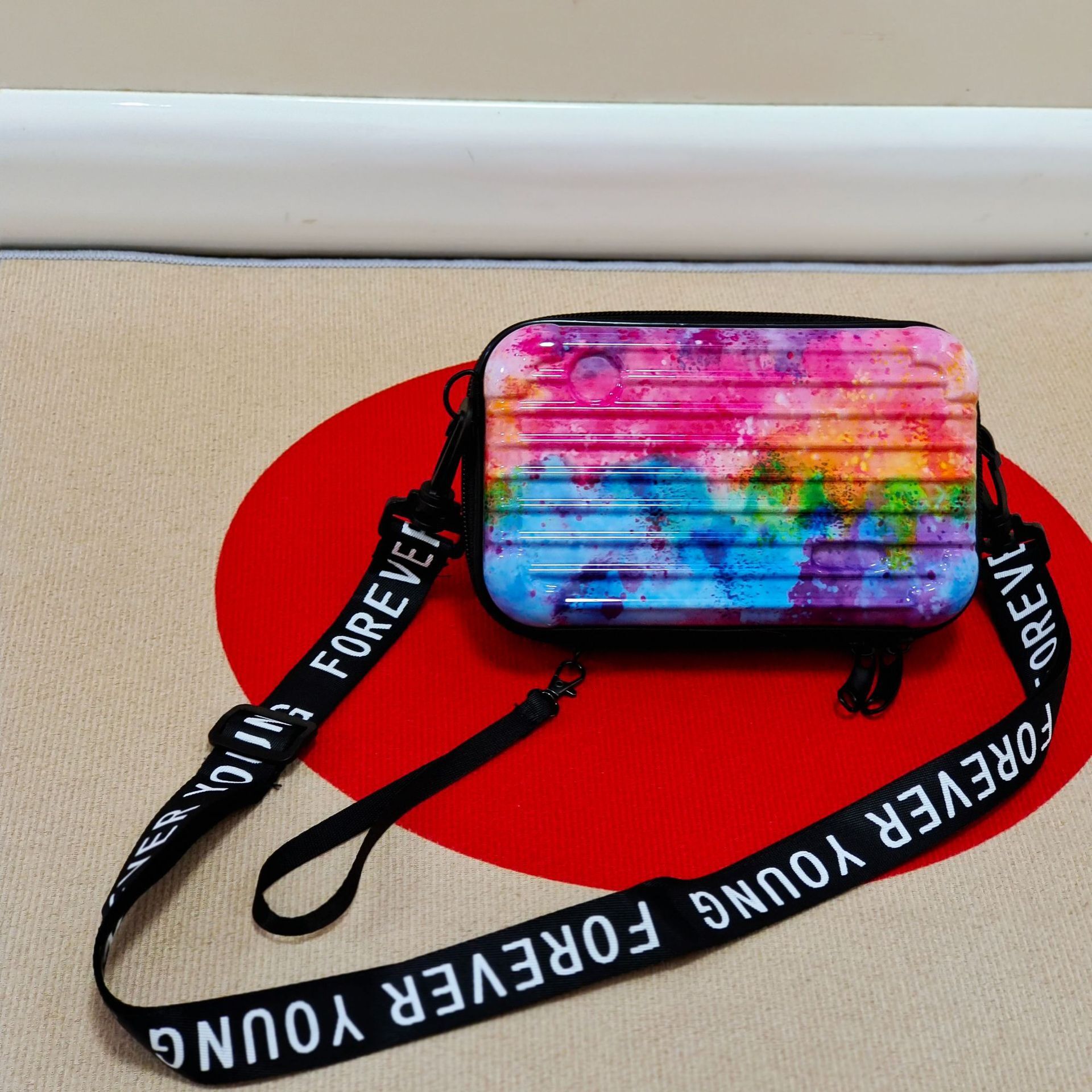 High quality brand, new high-quality free designer bag, crossbody bag, new trend fashion rainbow bag, hard box makeup bag, new free designer bag