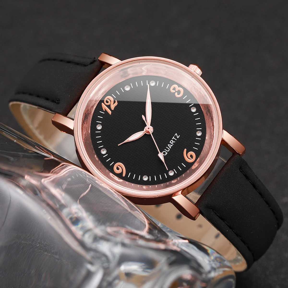 Fashion Arabic Dial Womens Watch Casual Leather Band Analog Quartz Watches XJ250527