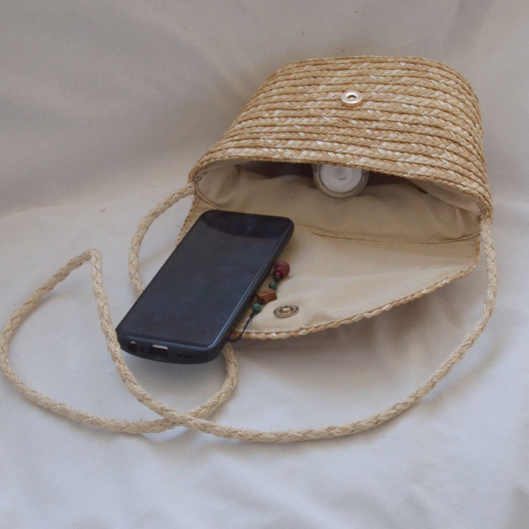 New Spring and Summer Women's Bag, Fashionable and Simple Straw Woven Beach Bag, Casual Trend Designer Straw Woven Bag, Outdoor Travel and Play B