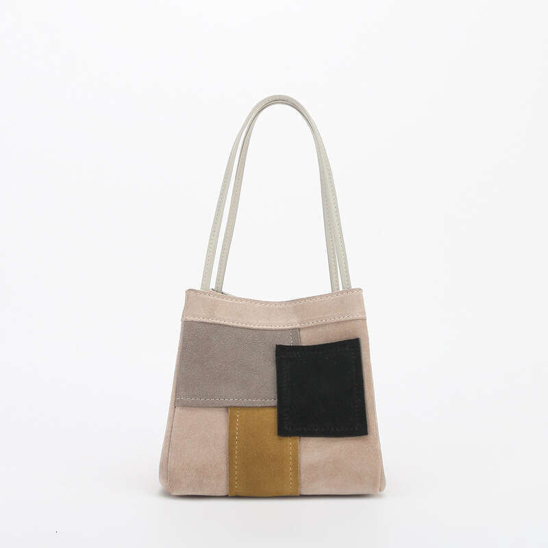 Matte Top Layer Cowhide Bucket High-end Niche Handbag Women's Bag New 2023
