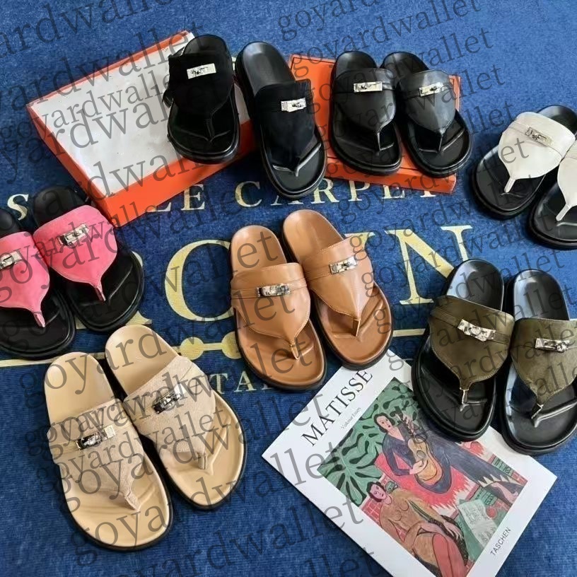 Designer Slides Slippers Designer Sandals Women Men Slippers Flats Leather Beach sandals Leather brand Beach Slippers Summer Casual Shoes Empire Flip Flops