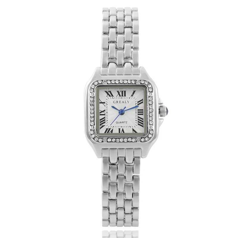 Luxury Women Watches Fashion Square Watch Ladies Quartz Wristwatch Rhinestone Casual Simple Alloy Watch Femme Clock Women WatchXJ250527