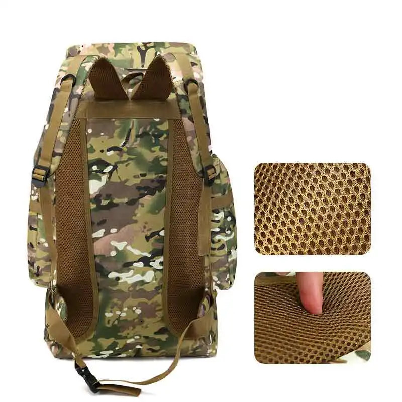 70L Tactical Camping Bag Backpack Mountaineering For Men Travel Outdoor Sport Molle Rucksack Hunting Shoulder Luggage Large Bag 250522