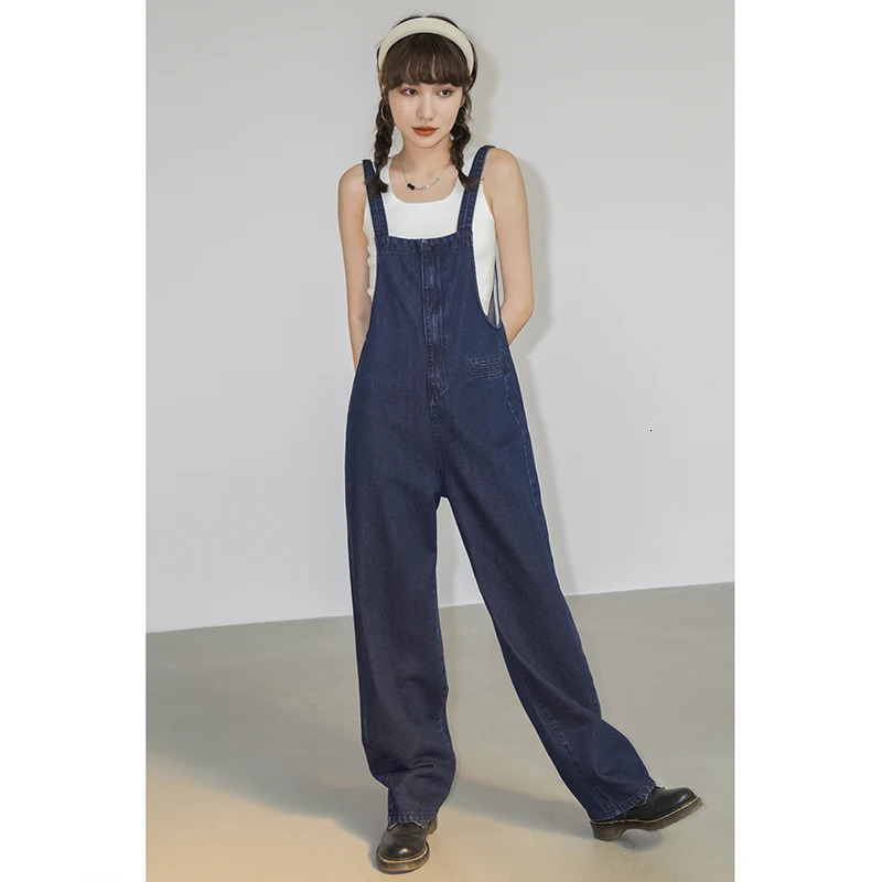 MEXZT Denim Overalls Women Streetwear Jumpsuits Vintage Sweet Wide Leg Suspender Pants Preppy Bow Bandage Strap Jeans Trousers 250523