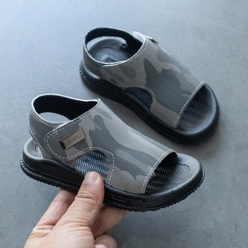Toddler Summer Beach Sandals For Boys 2025 Fashion Children Sandals Anti-slip Soft-soled Kidsnest Kid's Shoes Sizes US5.5C-US4Y K0688