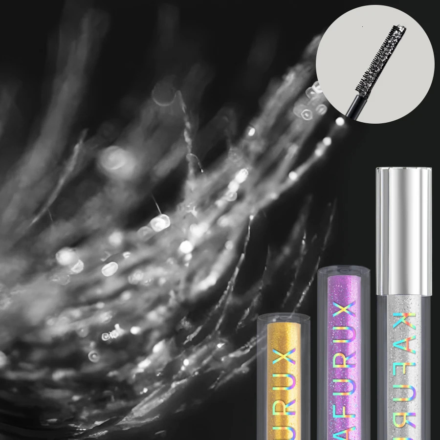 1pc Diamond Shine Waterproof Volume Curl Mascara Glitter Snow EffectSmudge-proof Eye Makeup for All Skin Types Women Cosmetics 250523