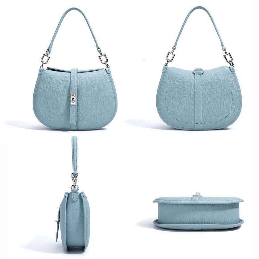 Women's Designer Genuine Leather Crescent Cross Body Fashion Versatile Simple Niche Shoulder Armpit Bag