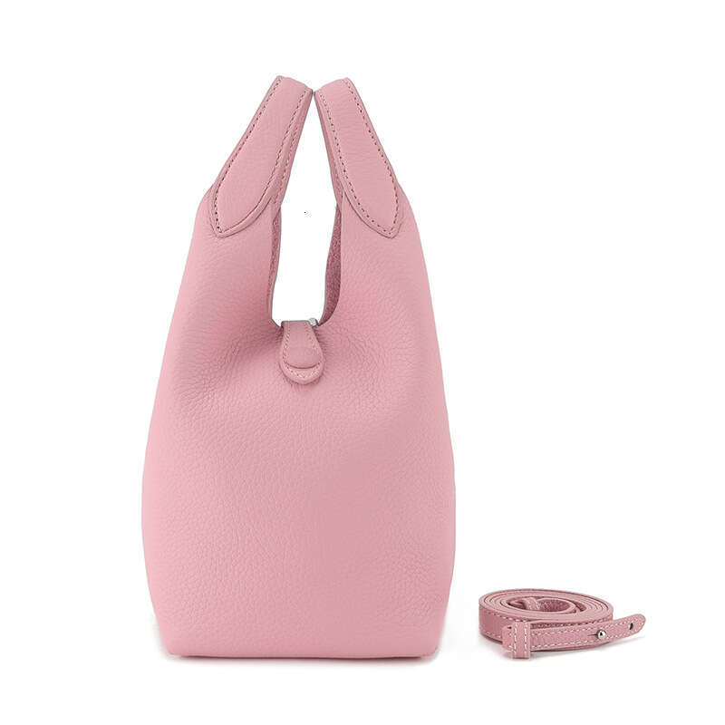2025 French Niche Top Layer Cowhide Basket Genuine Leather Women's Large Capacity High-end Commuter Handbag Shoulder Bag
