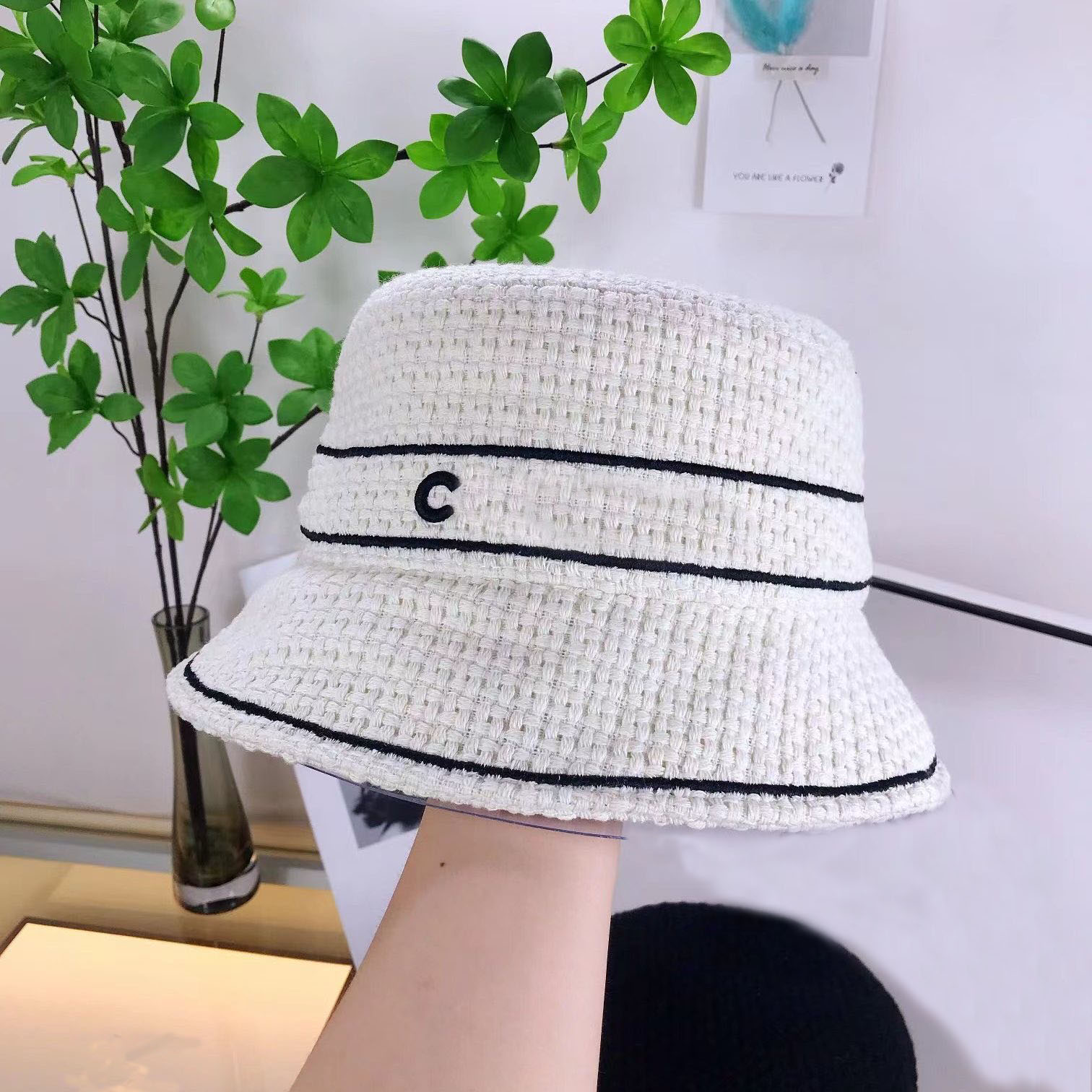 Fashion Bucket Hat Cap for Women Men Baseball Caps Beanie Casquettes Black White Fisherman Buckets Hats Patchwork High Quality Autumn Winter Wide Brim Hats gift