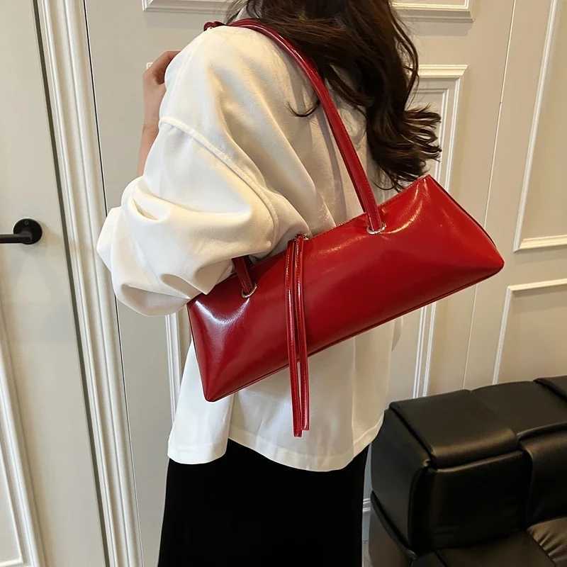 Fashion Womens Commuter Bag Quality PU Leather Underarm Bag Ladies Large Capacity Shoulder Handbag Pillow Travel Bag Female Y250528