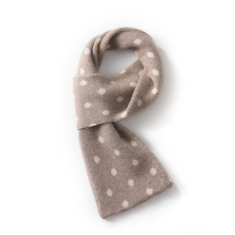 T821 cashmere scarf ladies polka dot neck scarf unisex autumn and winter thick warm scarf