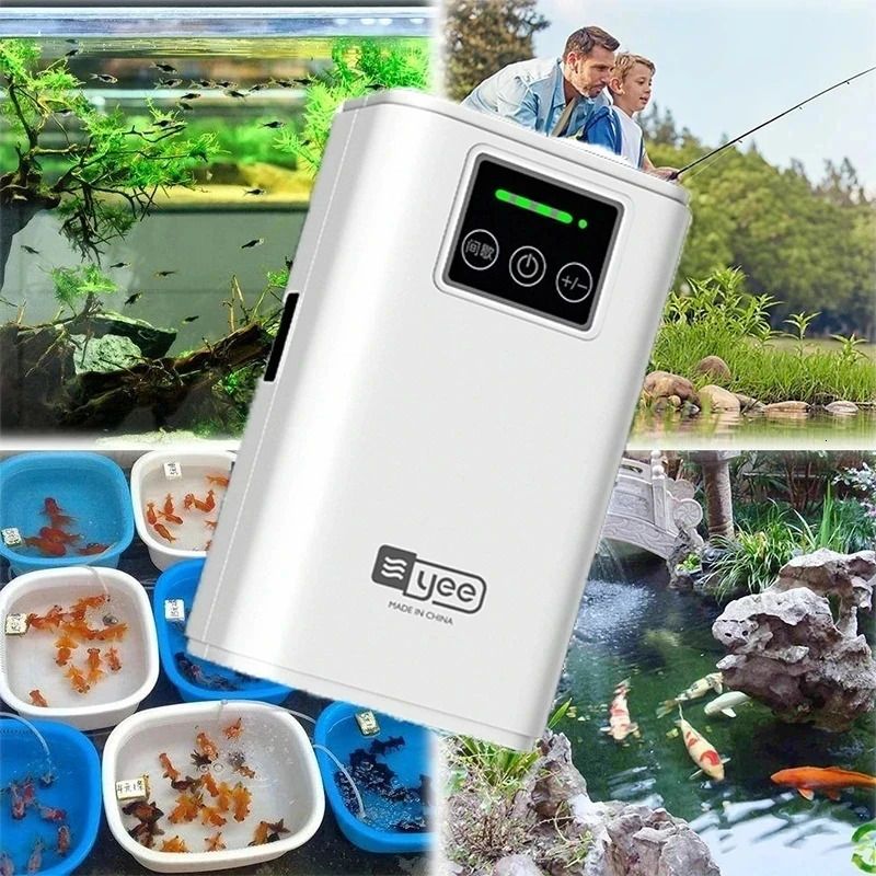 Fish tank oxygen pump charging dual-purpose air pump USB lithium battery household portable silent fishing tool outdoor 250604ww