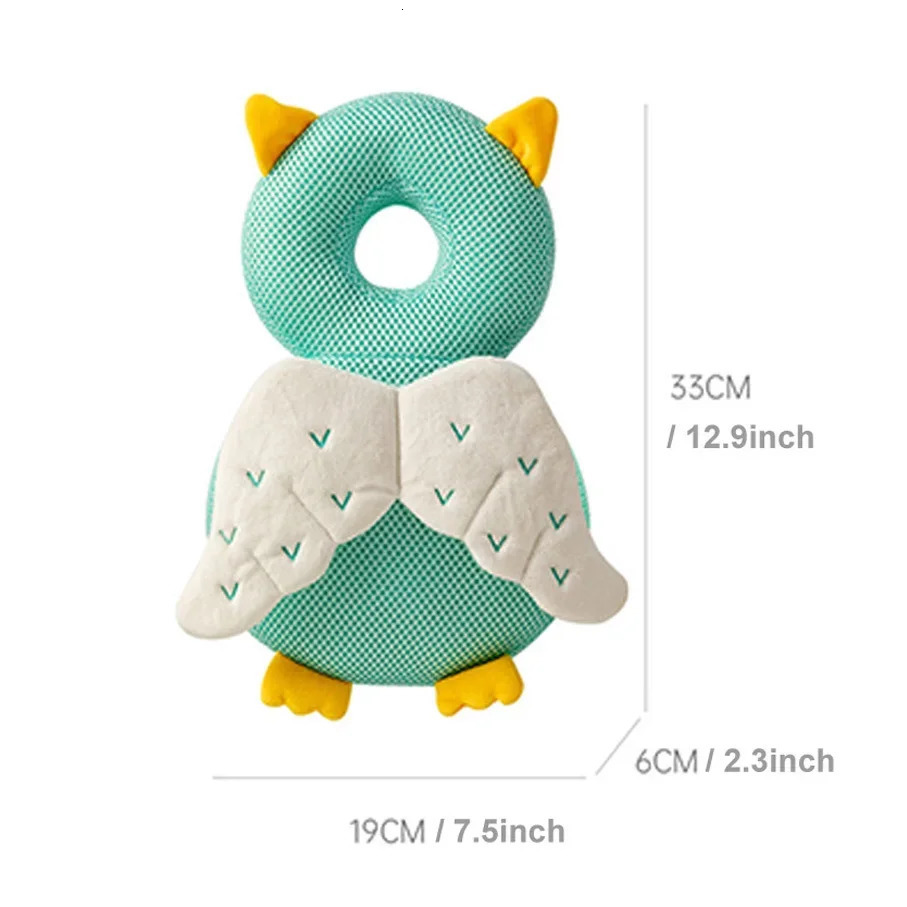 1-3Toddler Baby Head Protector Breathable Tencel Back Protector Cushion Back Prevent Injured Cartoon Security Pillows 250527
