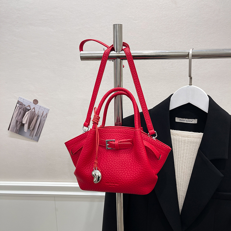 2025 New Summer Fashion Pulling Rope Dumplings Handheld Single Cross Shoulder Designer Women's Bag Trendy Shoulder Bag