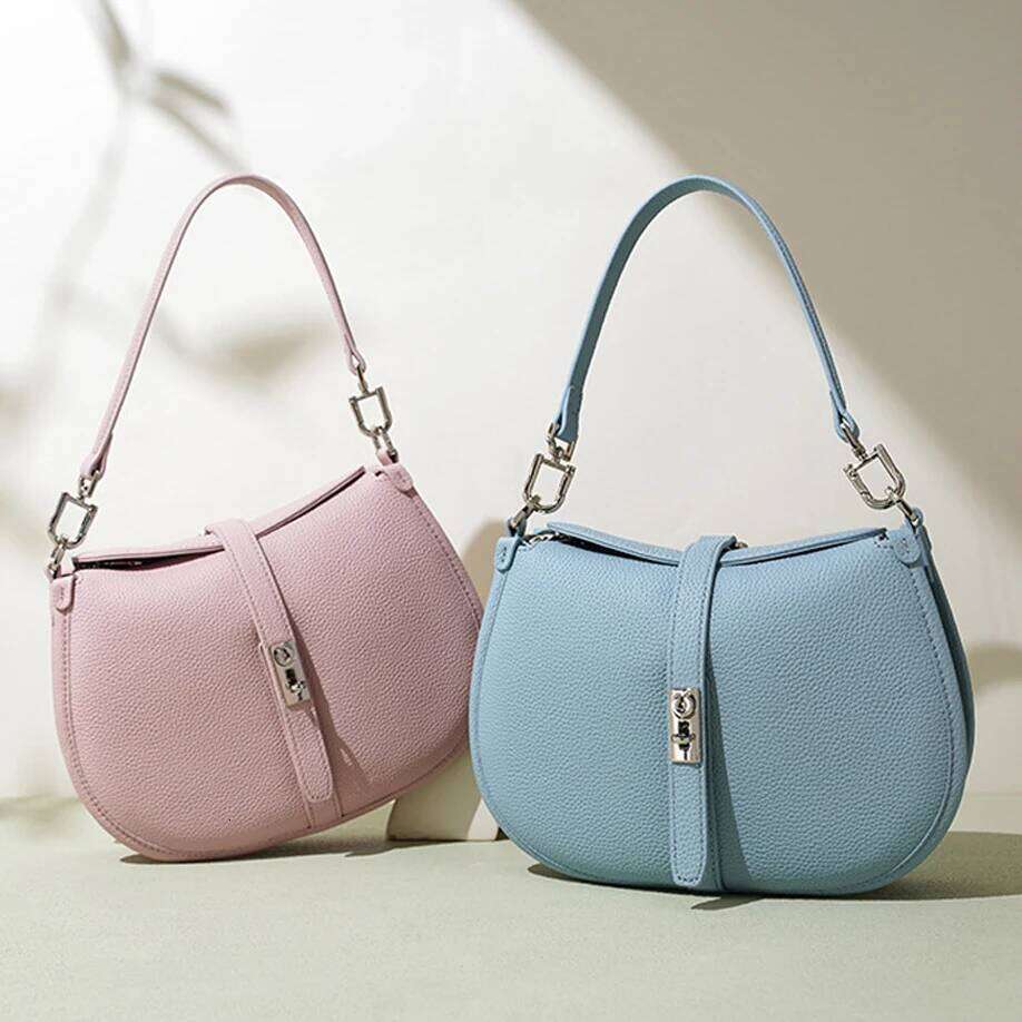 Women's Designer Genuine Leather Crescent Cross Body Fashion Versatile Simple Niche Shoulder Armpit Bag