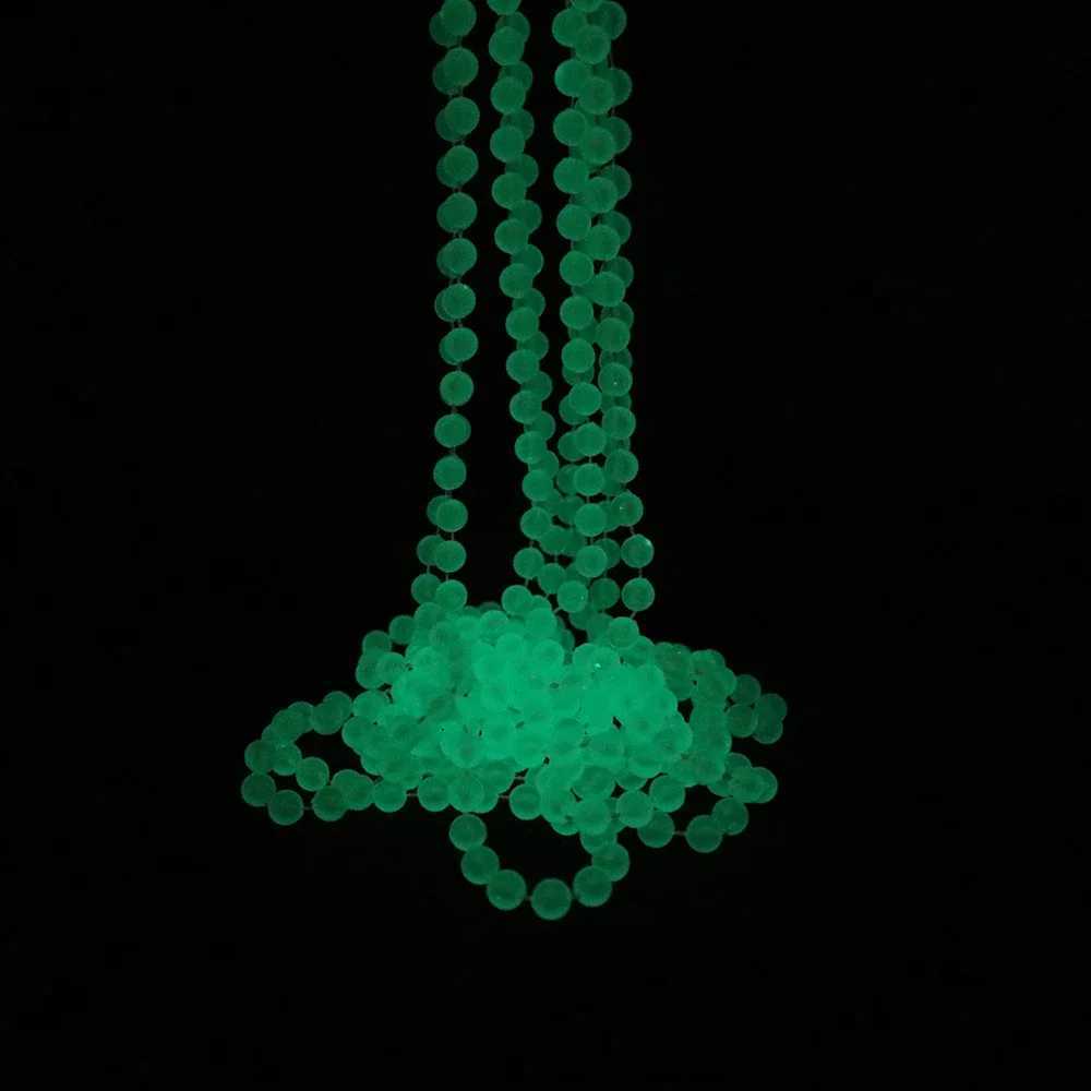 12 pcs Glow in Dark Bead Necklace Plastic Halloween bead Carnival Saint Patricks Festival beading Beer party supply W250528