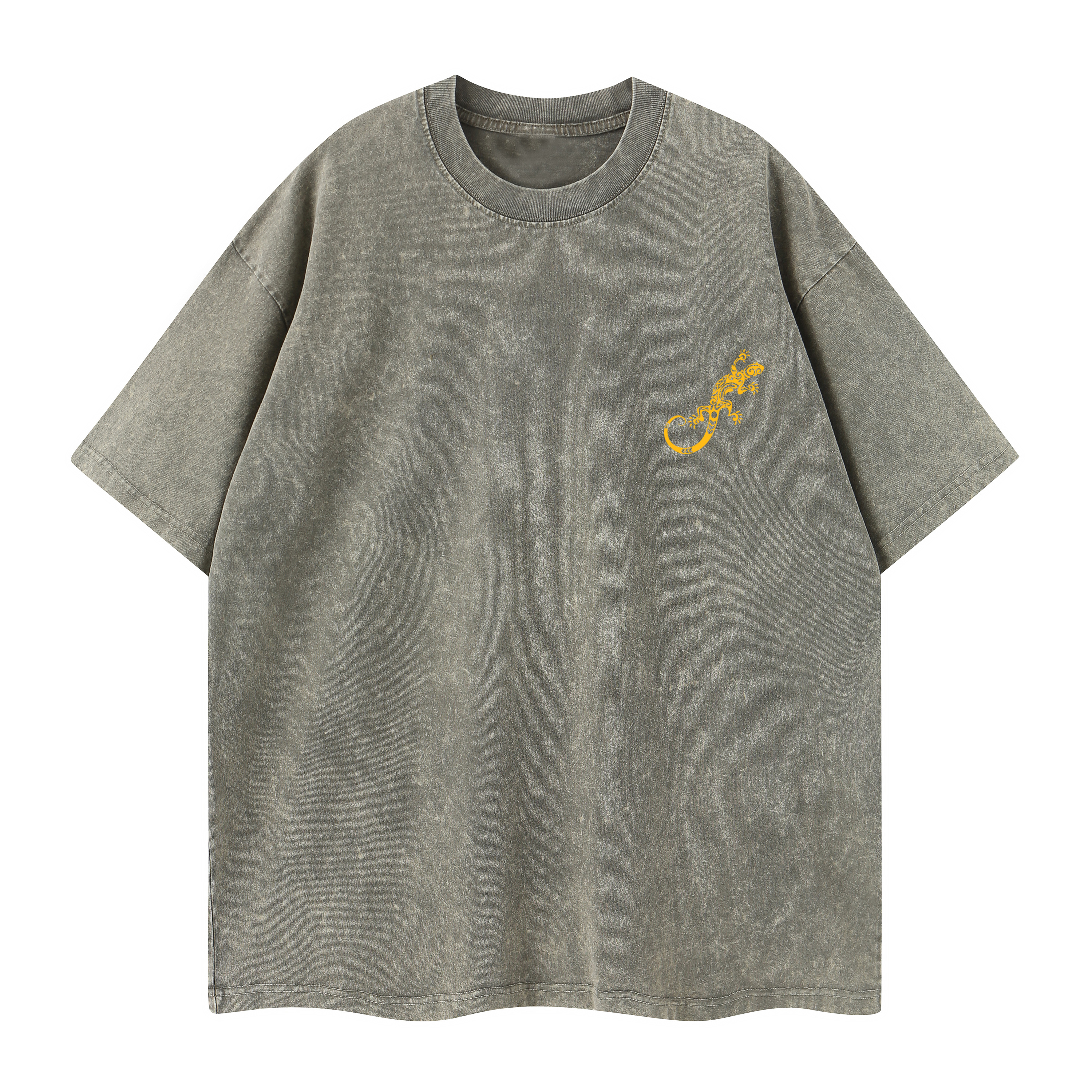T-shirt men's top designer cotton T-shirt gecko short sleeved clothing high-quality fashionable T-shirt