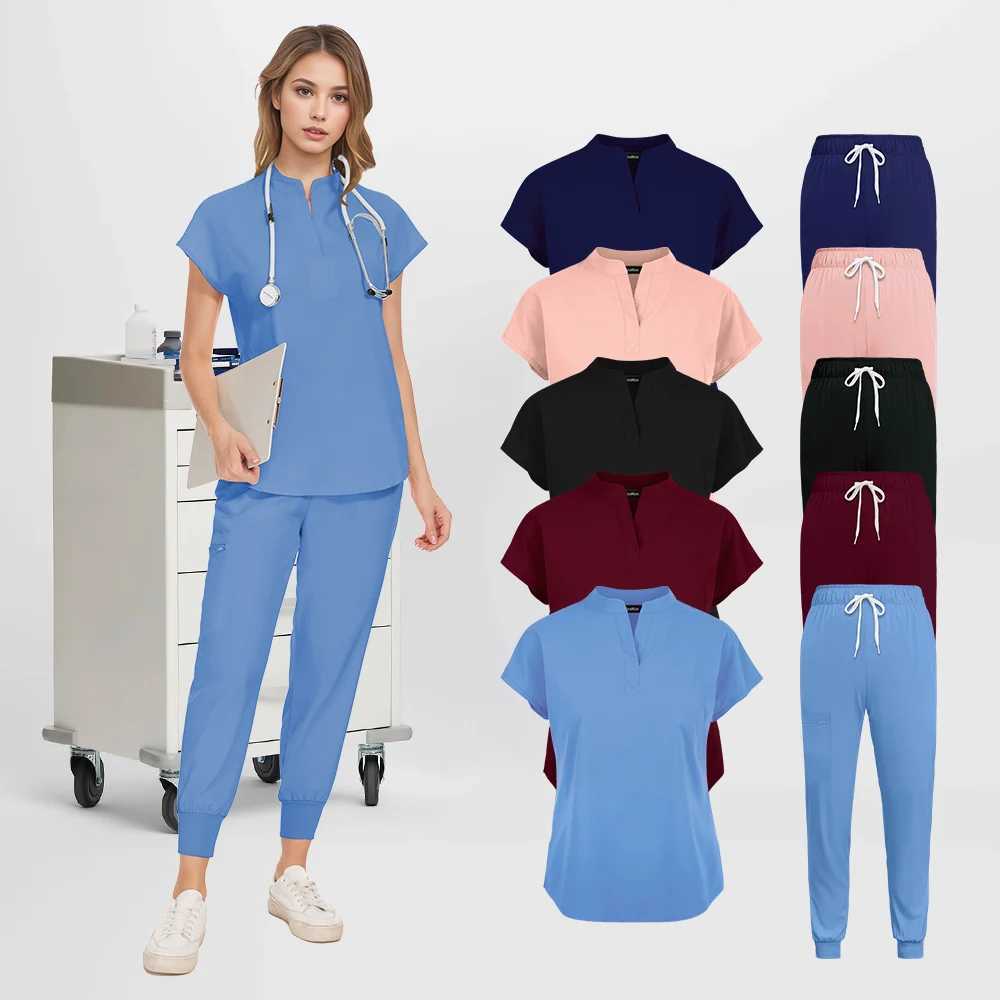 Fashion Clinical Surgical Uniforms Medical Scrubs Uniforms Sets Women Hospital Working Clothes Nurse Accessories Dental Workwear X2505281