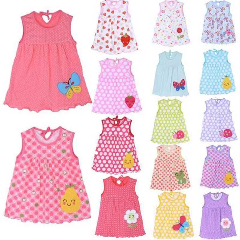 Baby Girl Dresses Girls Infant Cotton Sleeveless Dress Summer Baby Dress Printed +Embroidery X250528