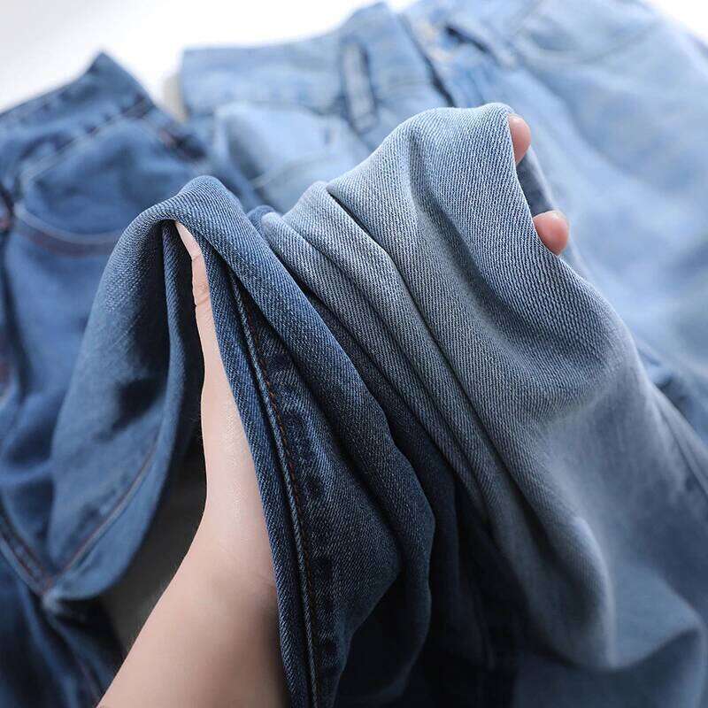 Summer Ultra-Thin Women's Jeans 100% Lyocell Cool Comfortable Baggy Straight Denim Pants Korean Street Fashion High Waisted
