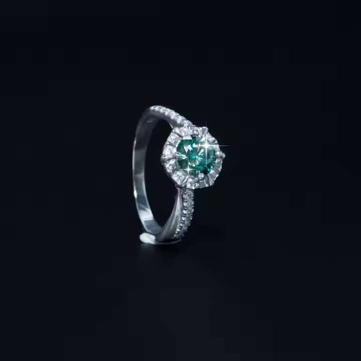 Wholesale With GRA Certificate 925 Sterling Silver Moissanite Wedding Engagement Luxury Full Diamond Hexagram Ring