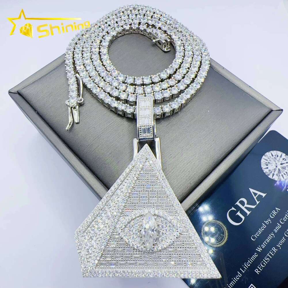 Wholesale Price Iced Out Sier Vvs Moissanite Lab Dia Hip Hop Jewelry Custom Pendant