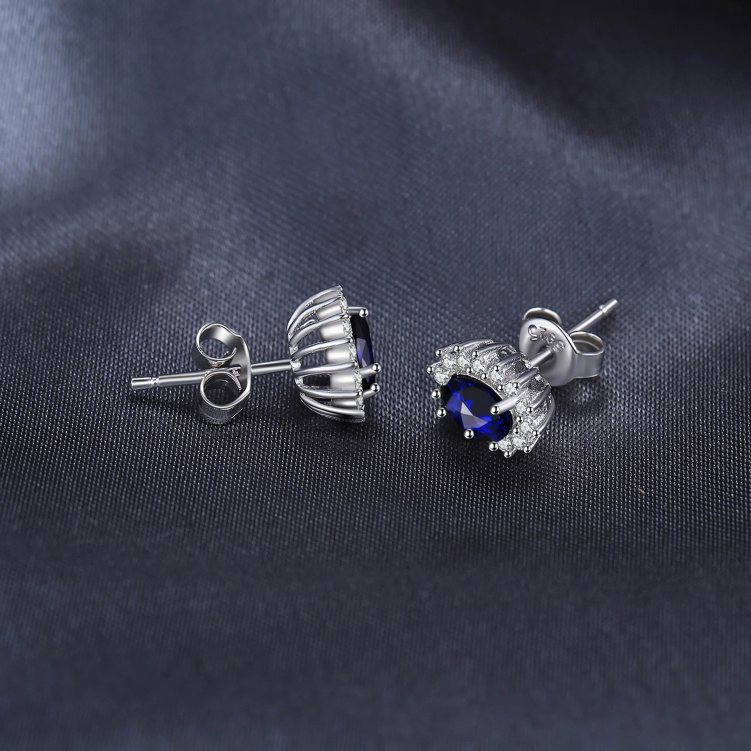 Jewelry Created Blue Sapphire Ruby 925 Sterling Silver Stud Earrings Natural Amethyst Garnet Peridot Topaz Princess Diana 250519
