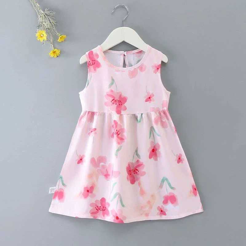 Baby Girls Summer Dress Sleeveless Cute Print Childrens Dresses Cotton Toddler Kids Party Sundress Clothes Baby Clothing Skirts X250528