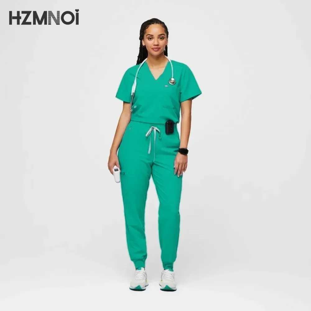 New Tops+pant Medical Uniform Surgery Scrubs Shirt Short Slve Pet Shop Doctor Nurse Nursing Uniform Set Women Workwear Scrub X250528